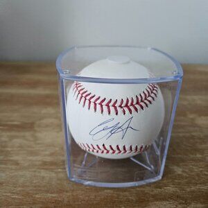 Washington Nationals CJ Abrams signed baseball in case